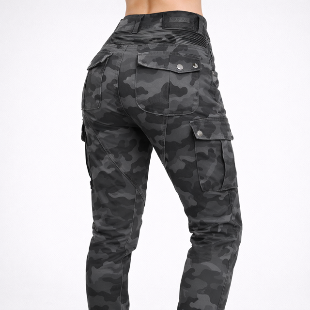 Pantalon cargo moto femme