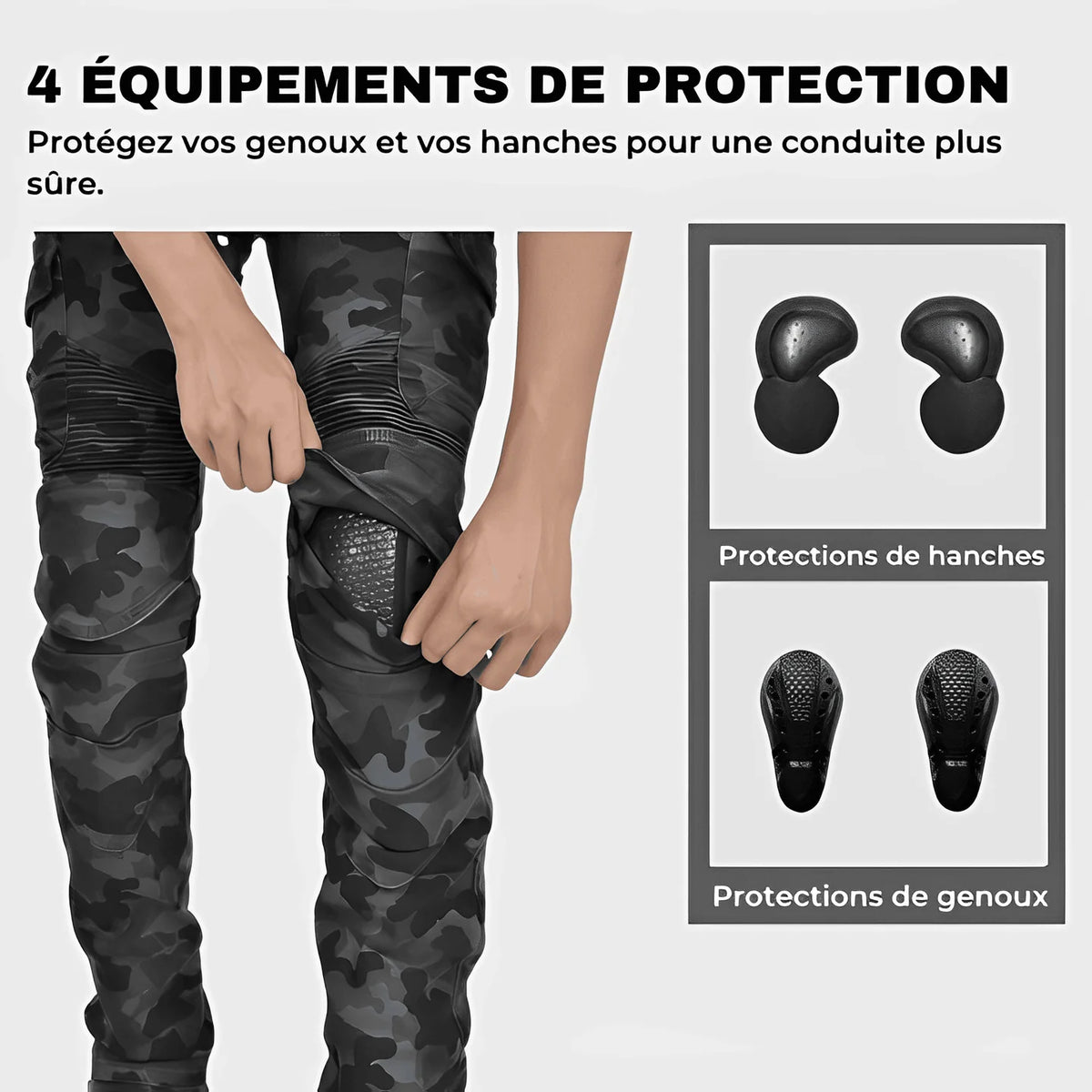 Pantalon cargo moto femme